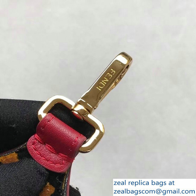 Fendi Mini Short Shoulder Strap You Velvet FF Logo Brown