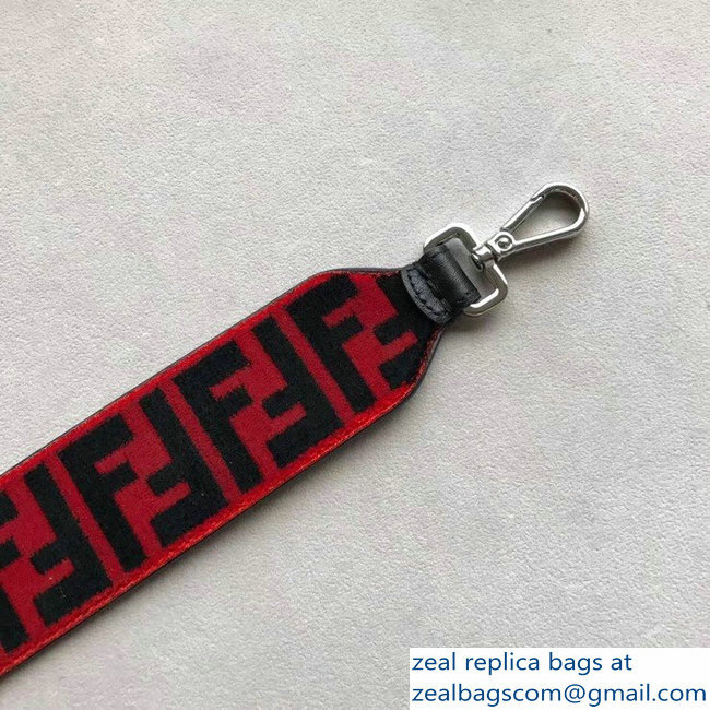 Fendi Mini Short Shoulder Strap You Velvet FF Logo Red