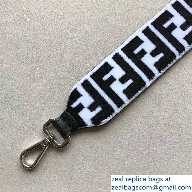 Fendi Mini Short Shoulder Strap You Velvet FF Logo White