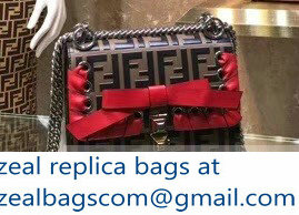 Fendi Mini/Small Kan I Bag Threading and Bows FF Logo Coffee 2019