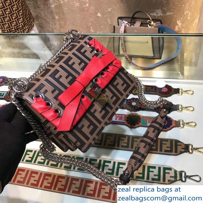 Fendi Mini/Small Kan I Bag Threading and Bows FF Logo Coffee 2019