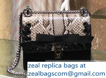 Fendi Mini/Small Kan I Bag Threading and Bows Python 2019