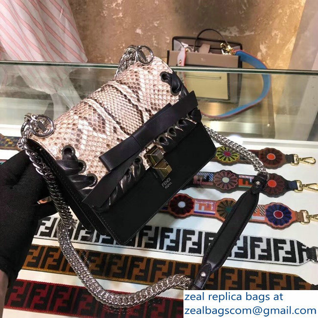 Fendi Mini/Small Kan I Bag Threading and Bows Python 2019