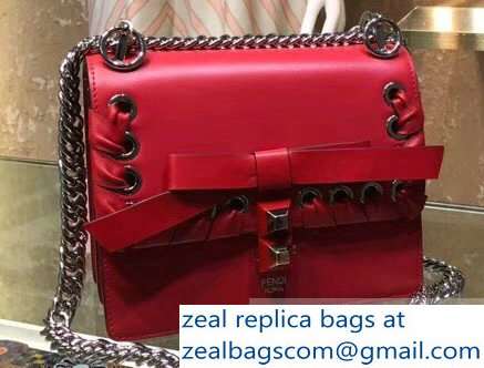 Fendi Mini/Small Kan I Bag Threading and Bows Red 2019