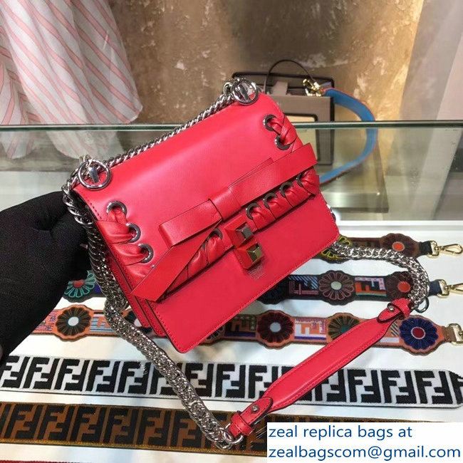 Fendi Mini/Small Kan I Bag Threading and Bows Red 2019