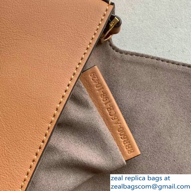 Fendi Studded Baguette Flap Shoulder Bag Pearl Gray/Blue/Apricot 2019