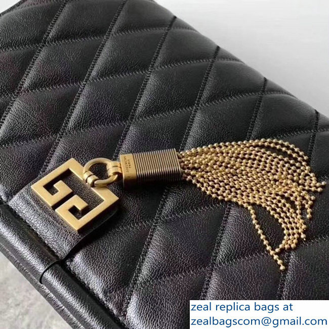 Givenchy Quilted Logo Chain Clutch Bag Black 2019 - Click Image to Close