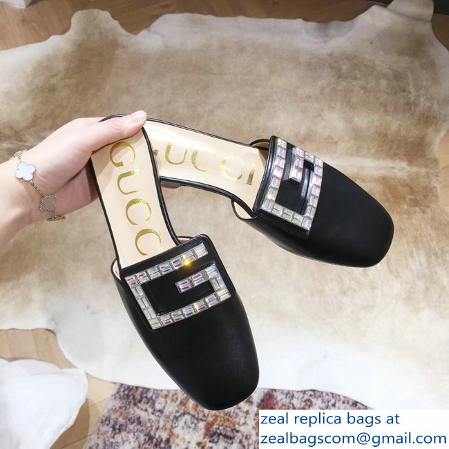 Gucci Crystal G Slipper Black 2019 - Click Image to Close