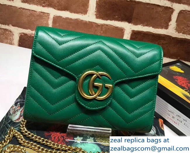 Gucci GG Marmont Matelasse Chevron Mini Bag 474575 green 2017