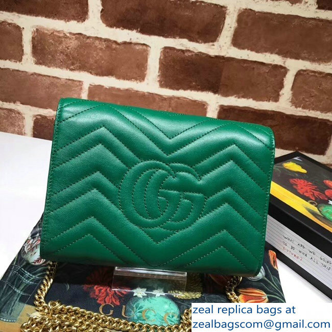 Gucci GG Marmont Matelasse Chevron Mini Bag 474575 green 2017 - Click Image to Close