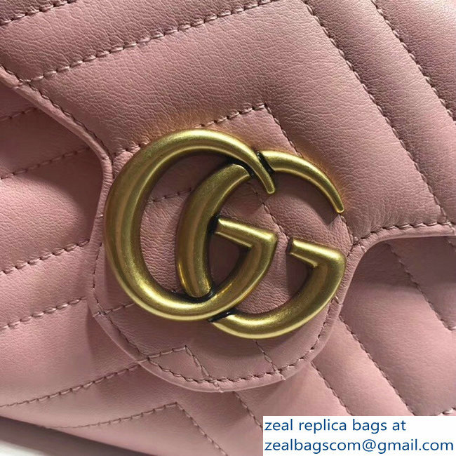 Gucci GG Marmont Matelasse Chevron Mini Bag 474575 pink 2017 - Click Image to Close