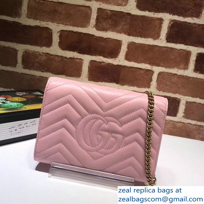 Gucci GG Marmont Matelasse Chevron Mini Bag 474575 pink 2017