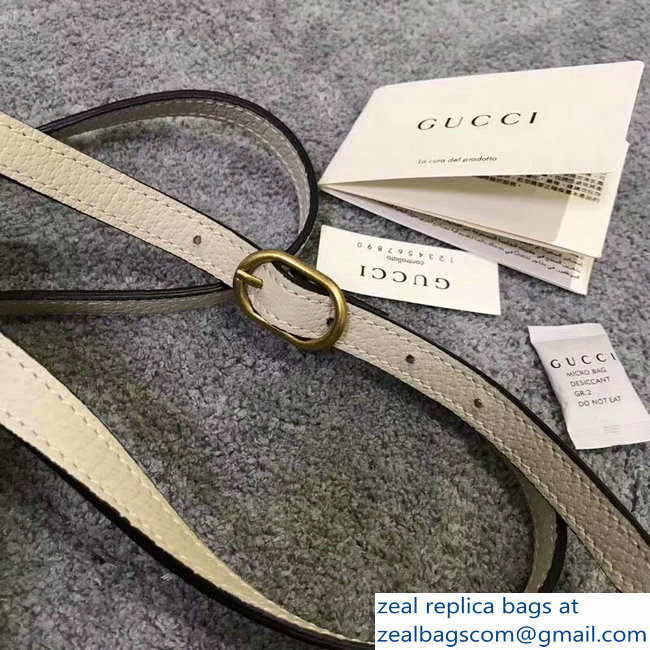 Gucci Queen Margaret Metal Bee Web GG Supreme Medium Shoulder Bag 524356 white 2018 - Click Image to Close