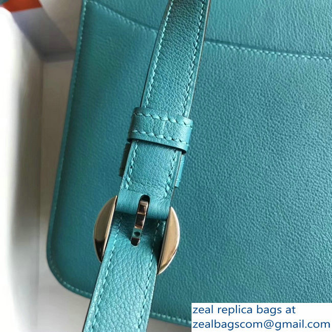 Hermes 2002 - 26 Bag Denim Blue In Evercolor Calfskin With Adjustable Strap