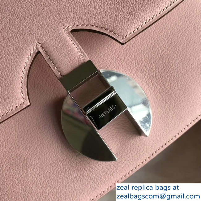 Hermes 2002 - 26 Bag Pink In Evercolor Calfskin With Adjustable Strap - Click Image to Close