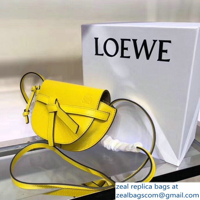 Loewe Mini Gate Bag yellow 2018