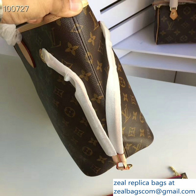 Louis Vuittom Monogram Canvas Neverfull MM Bag fuchsia