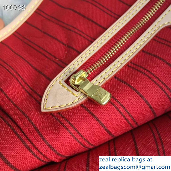 Louis Vuittom Monogram Canvas Neverfull MM Bag red - Click Image to Close