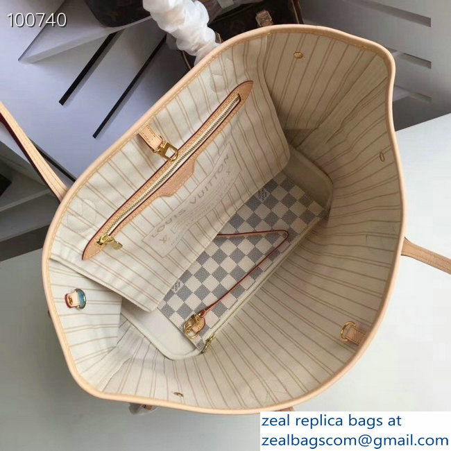 Louis Vuittom damier azur Canvas Neverfull MM Bag beige N41361