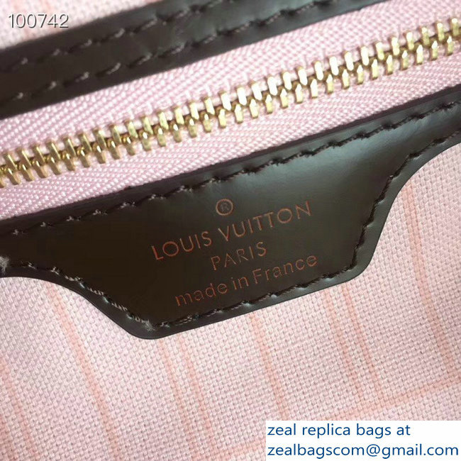 Louis Vuittom damier ebene Canvas Neverfull MM Bag Rose Ballerine N41603 - Click Image to Close