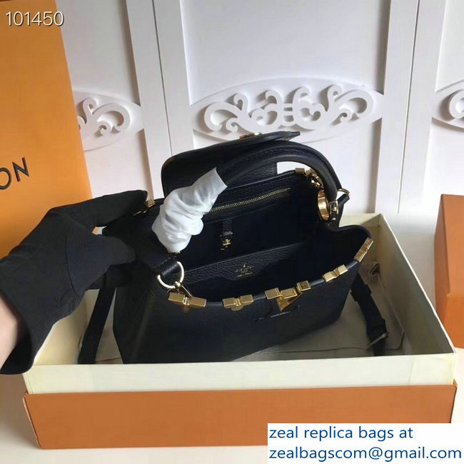 Louis Vuitton Capucines BB Bag Blooms Crown M54665 Black - Click Image to Close