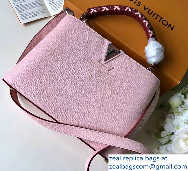 Louis Vuitton Capucines BB Bag Braided Threads Handle M52384 Bubble Gum