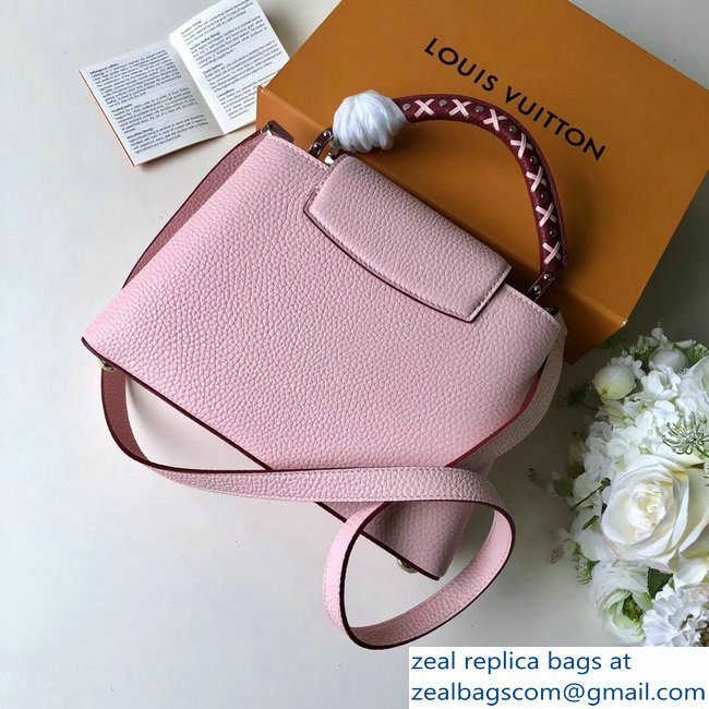 Louis Vuitton Capucines BB Bag Braided Threads Handle M52384 Bubble Gum