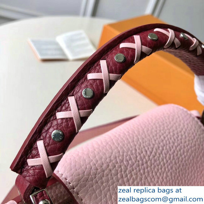 Louis Vuitton Capucines BB Bag Braided Threads Handle M52384 Bubble Gum