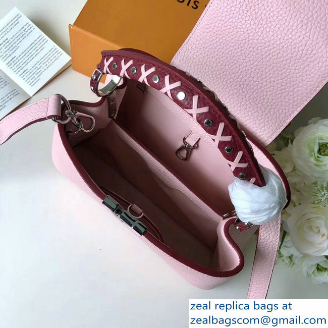 Louis Vuitton Capucines BB Bag Braided Threads Handle M52384 Bubble Gum