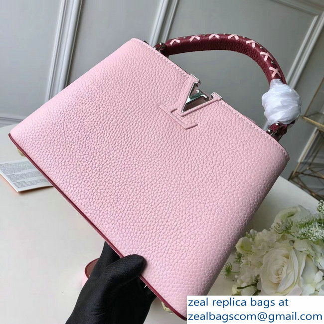 Louis Vuitton Capucines BB Bag Braided Threads Handle M52384 Bubble Gum