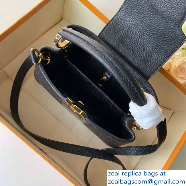 Louis Vuitton Capucines BB Bag Central Stripe Crocodile Black