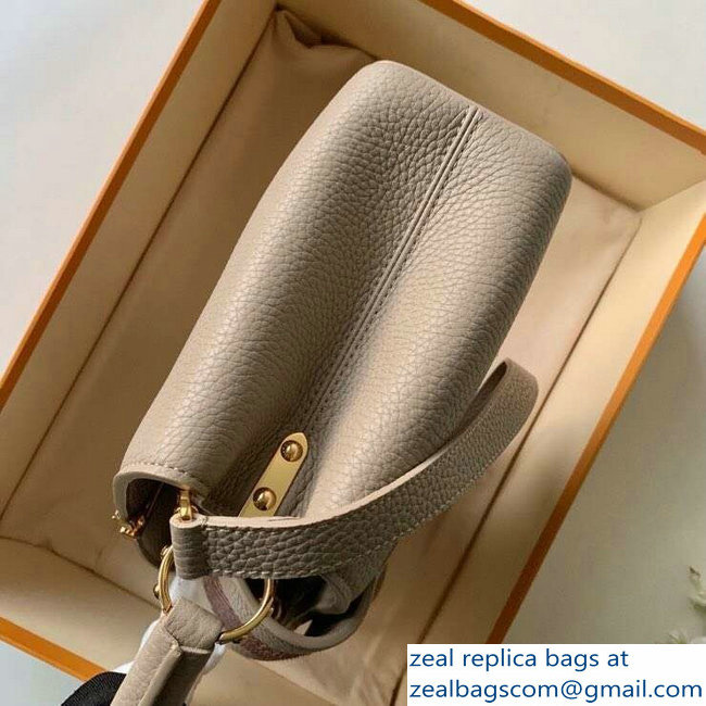 Louis Vuitton Capucines BB Bag Central Stripe Python N90199 Galet - Click Image to Close