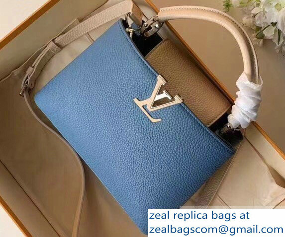 Louis Vuitton Capucines BB Bag Colorblock M52986 Bleu Naval - Click Image to Close