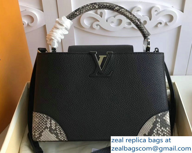 Louis Vuitton Capucines BB Bag Four Corners Python Black N94410 - Click Image to Close