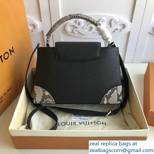 Louis Vuitton Capucines BB Bag Four Corners Python Black N94410