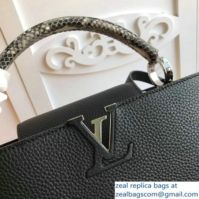 Louis Vuitton Capucines BB Bag Four Corners Python Black N94410