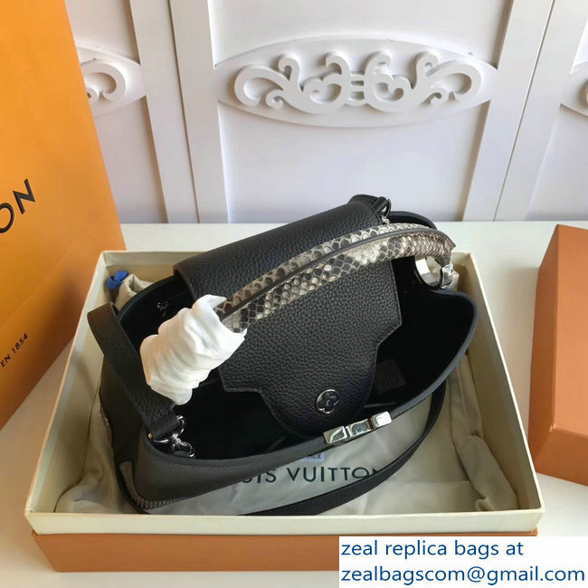 Louis Vuitton Capucines BB Bag Four Corners Python Black N94410