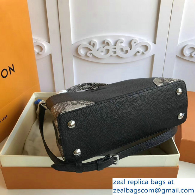 Louis Vuitton Capucines BB Bag Four Corners Python Black N94410 - Click Image to Close