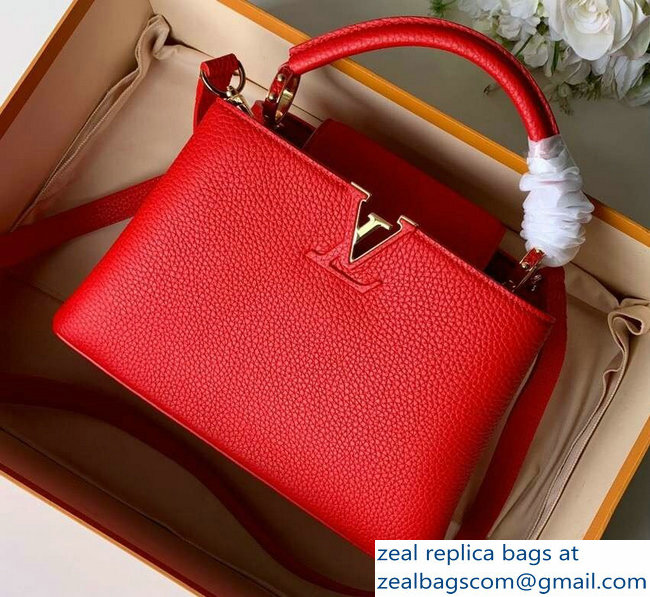 Louis Vuitton Capucines BB Bag M52689 Red/Gold - Click Image to Close