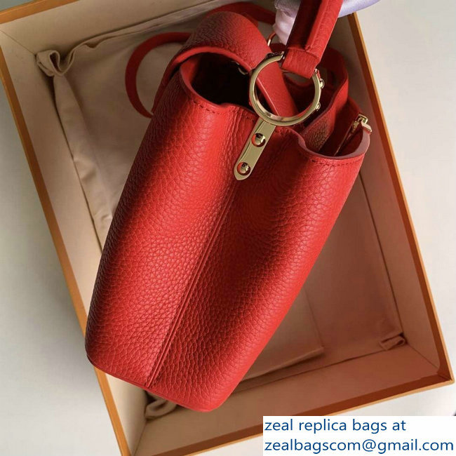 Louis Vuitton Capucines BB Bag M52689 Red/Gold