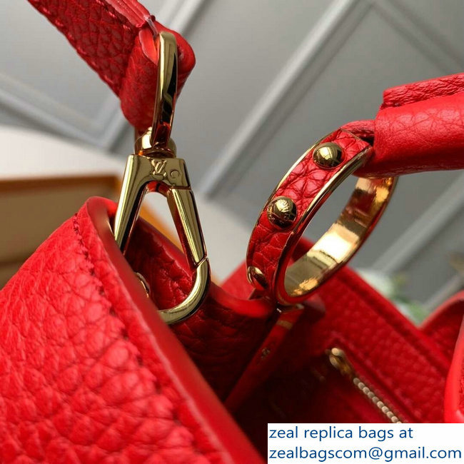 Louis Vuitton Capucines BB Bag M52689 Red/Gold - Click Image to Close