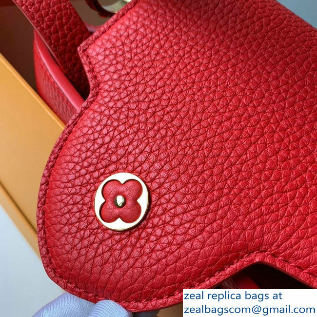 Louis Vuitton Capucines BB Bag M52689 Red/Gold - Click Image to Close