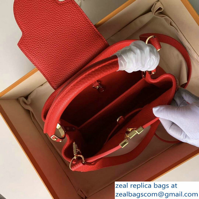 Louis Vuitton Capucines BB Bag M52689 Red/Gold