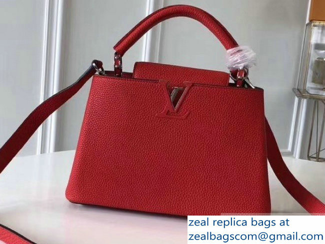 Louis Vuitton Capucines BB Bag M94754 Red/Silver - Click Image to Close