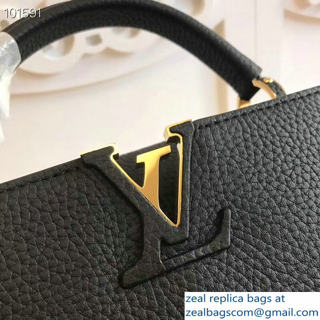 Louis Vuitton Capucines BB Bag M94755 Black/Gold
