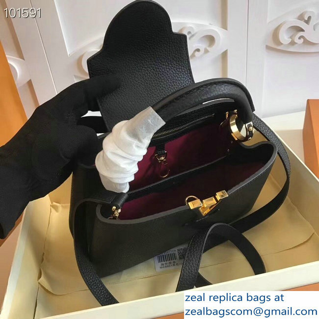 Louis Vuitton Capucines BB Bag M94755 Black/Gold