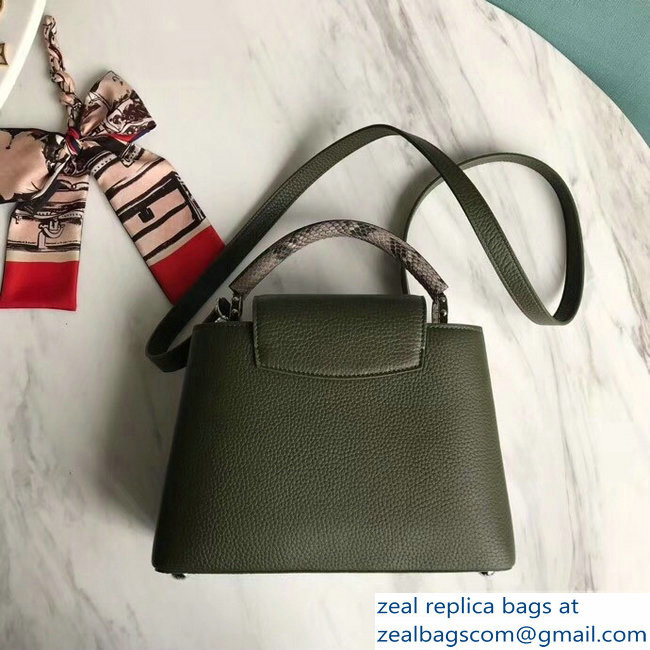 Louis Vuitton Capucines BB Bag Python Handle Army Green - Click Image to Close