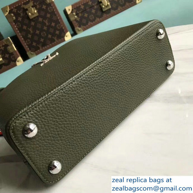 Louis Vuitton Capucines BB Bag Python Handle Army Green