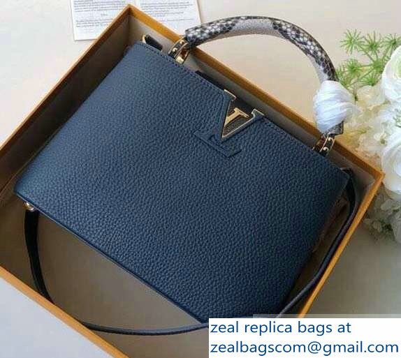 Louis Vuitton Capucines BB Bag Python Handle Bleu Marine - Click Image to Close