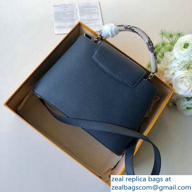 Louis Vuitton Capucines BB Bag Python Handle Bleu Marine